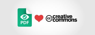 accessible-pdf.info mag creative commons (symbolisiert mit einem Herz und beiden Logos).